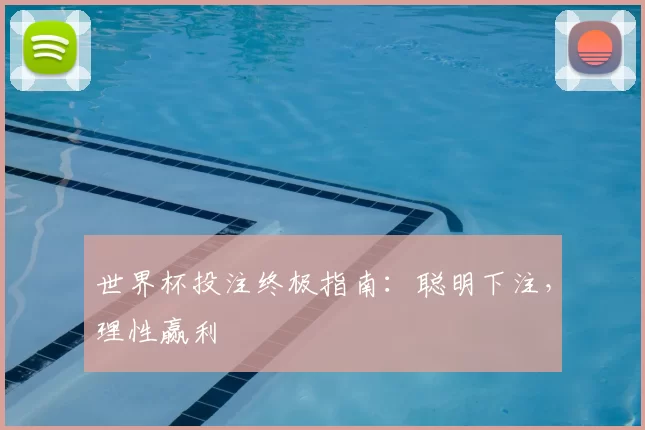 世界杯投注终极指南：聪明下注，理性赢利